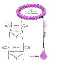ZESTAW HULA HOP HHW12 VIOLET Z WYPUSTKAMI I OBCIĄŻNIKIEM HMS + PAS BR163 BLACK PLUS SIZE HMS