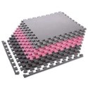 Mata puzzle Multipack One Fitness MP10 różowo-szare 9 elementów 10 mm ONE FITNESS
