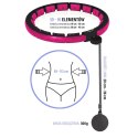 HHM16 HULA HOP BLACK/PINK Z MAGNESAMI I OBCIĄŻNIKIEM + LICZNIK HMS HMS
