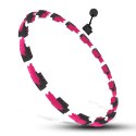 HHM16 HULA HOP BLACK/PINK Z MAGNESAMI I OBCIĄŻNIKIEM + LICZNIK HMS HMS