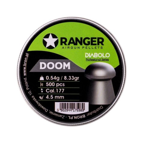 Śrut 4,5 mm RANGER Diabolo Professional Doom grzybek 500 szt. 0,54 g RANGER