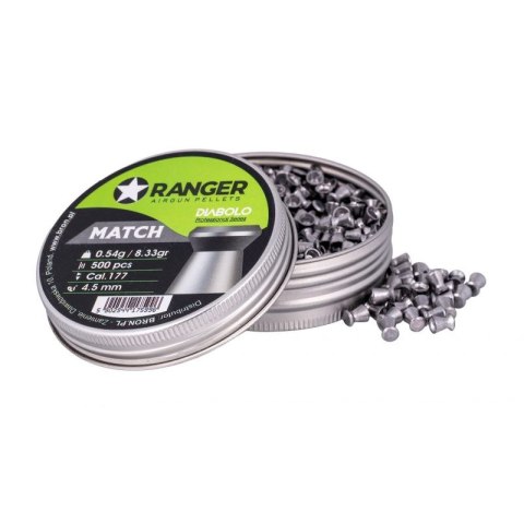 Śrut 4,5 mm RANGER Diabolo Professional Match płaski 500 szt. 0,54 g RANGER