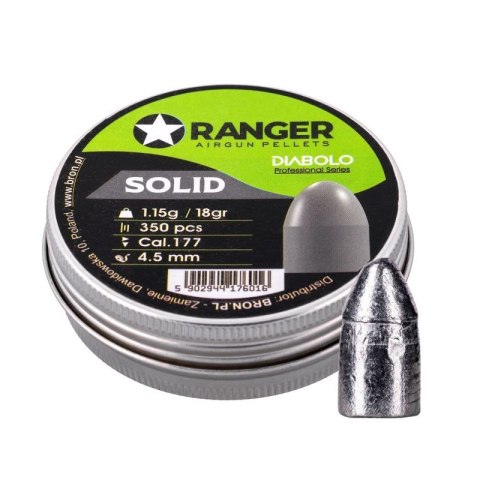 Śrut 4,5 mm RANGER Diabolo Professional Solid półokrągły 350 szt. 1,15 g RANGER