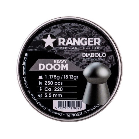 Śrut 5,5 mm RANGER Diabolo Doom Heavy płaski 250 szt. 1,175 g RANGER
