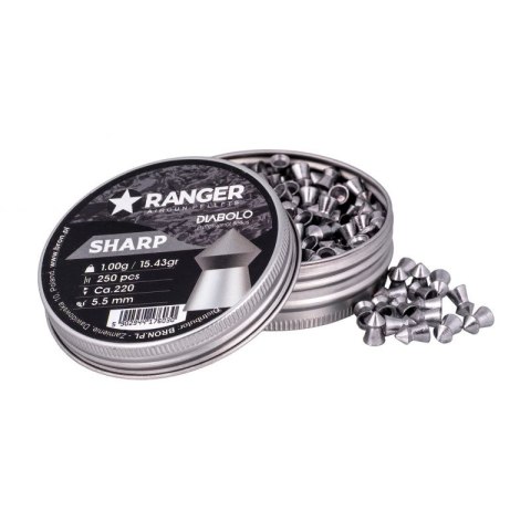 Śrut 5,5 mm RANGER Diabolo Sharp szpic 250 szt. 1,00 g RANGER