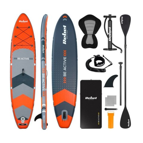 Deska do pływania SUP REBEL ACTIVE RBA4501 - pomarańczowa Rebel