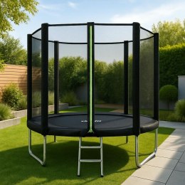 VIRTUFIT TRAMPOLINA Z SIATKĄ BEZPIECZEŃSTWA - CZARNA - 183 CM Virtufit