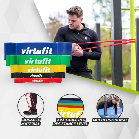 VIRTUFIT PRO GUMA FITNESS POWER BAND ŚREDNIA ŻÓŁTA Virtufit