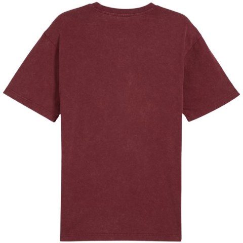 Koszulka męska Puma Ess Elevated Relaxed Wash Tee bordowa 688048 96 Puma