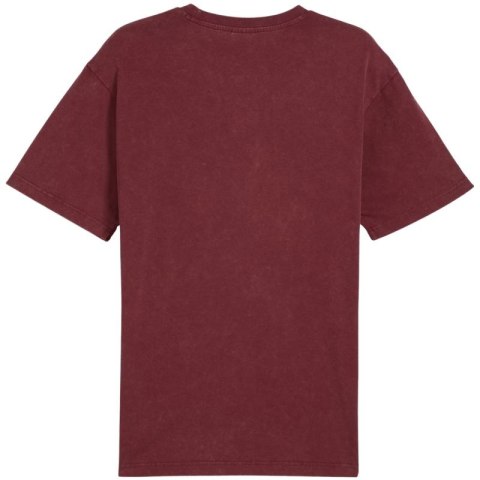 Koszulka męska Puma Ess Elevated Relaxed Wash Tee bordowa 688048 96 Puma