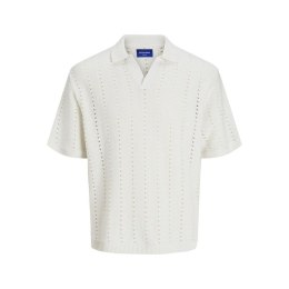 Jack&Jones koszulka męska JORPAROS KNIT ESTER SS CROCHET POLO 12272562 SEA SALT Jack&Jones