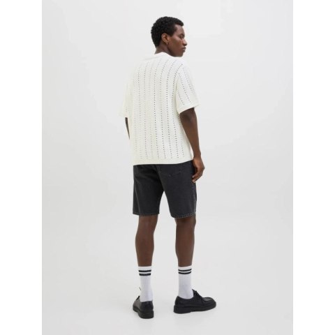 Jack&Jones koszulka męska JORPAROS KNIT ESTER SS CROCHET POLO 12272562 SEA SALT Jack&Jones