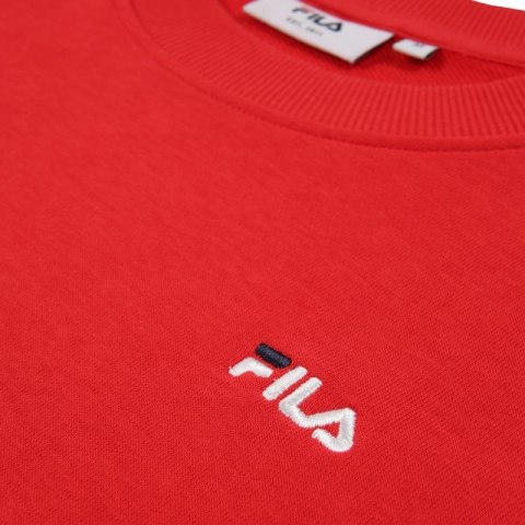 Bluza męska Fila Leverano Regular Crew Sweat czerwona FAM0876 30002 Fila