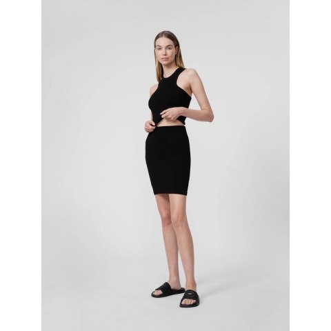 Crop top z prążkowanej dzianiny damski 4F 4f