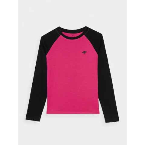 Longsleeve regular gładki dziewczęcy 4F Junior 4FJWAW24TLONF291-55S 4f