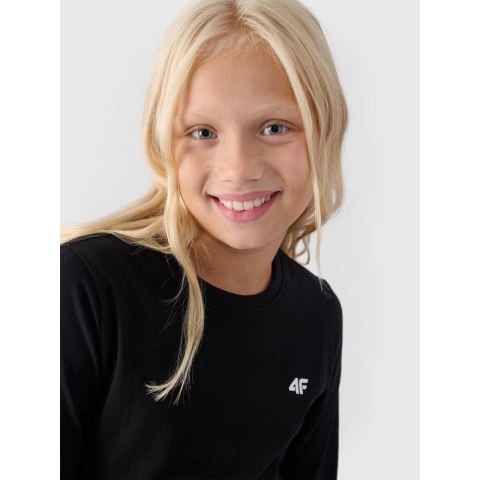 Longsleeve regular gladki dziewczęcy 4F Junior 4FJWMM00TLONF318-20S 4f