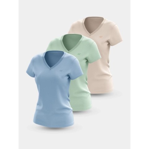 T-shirt damski (ZESTAW KOSZULEK 3 SZT.) 4F 4FWSS25TTSHF3098-90S 4f