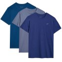 T-shirt męski (ZESTAW KOSZULEK 3 SZT.) 4F 3P-SS-4FWMM00TTSHM2256-90S 3PAK 4f