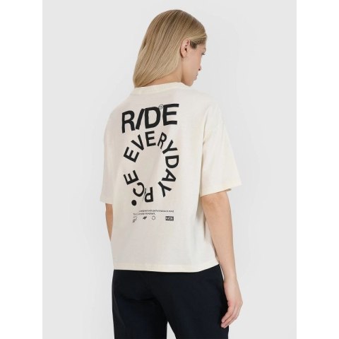 T-shirt oversize z nadrukiem damski 4F 4FWSS25TTSHF1993-11S 4f