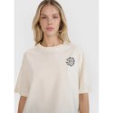 T-shirt oversize z nadrukiem damski 4F 4FWSS25TTSHF1993-11S 4f