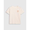 T-shirt oversize z nadrukiem damski 4F 4FWSS25TTSHF1994-11S 4f