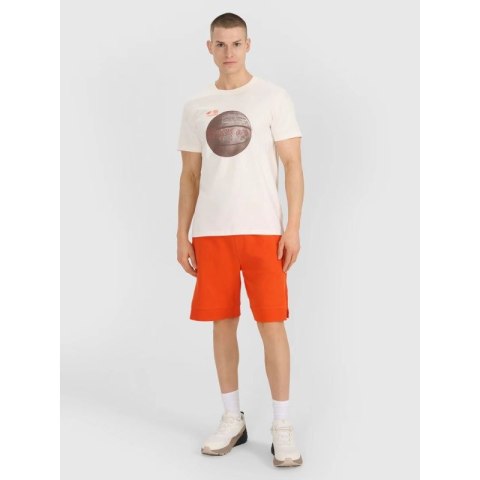 T-shirt regular z nadrukiem męski 4F 4FRSS25TTSHM3093-11S 4f