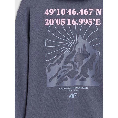 Bluza dresowa rozpinana z kapturem dziewczęca 4F 4FJWSS25TSWSF1482-22S 4f