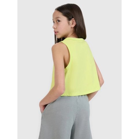 Crop top oversize z nadrukiem dziewczęcy 4F 4FJWSS25TSLEF112-45S 4f