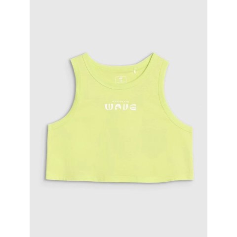 Crop top oversize z nadrukiem dziewczęcy 4F 4FJWSS25TSLEF112-45S 4f