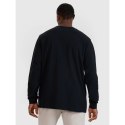 Longsleeve oversize z nadrukiem męski 4F 4FWSS25TLONM390-20S 4f