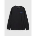 Longsleeve oversize z nadrukiem męski 4F 4FWSS25TLONM390-20S 4f