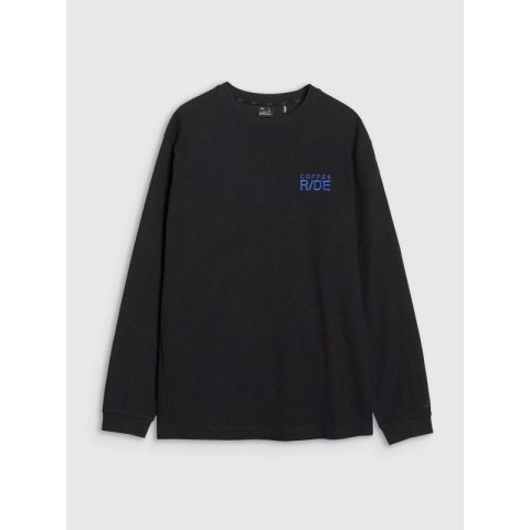 Longsleeve oversize z nadrukiem męski 4F 4FWSS25TLONM390-20S 4f