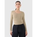 Longsleeve slim gładki damski 4F 4FRSS25TLONF511-83S 4f