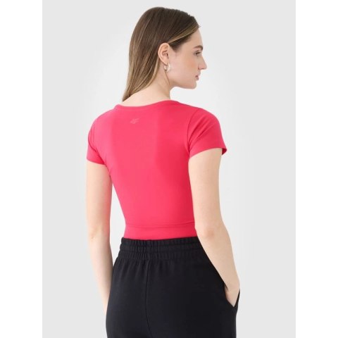 T-shirt crop top gładki damski 4F 4FRSS25TTSHF2695-54S 4f