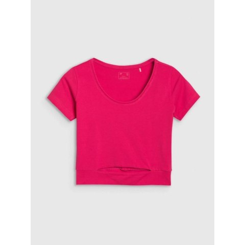 T-shirt crop top gładki damski 4F 4FRSS25TTSHF2695-54S 4f