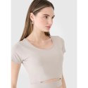 T-shirt crop top gładki damski 4F 4FRSS25TTSHF2695-83S 4f