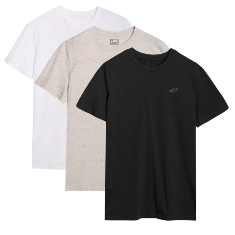 T-shirt męski (ZESTAW KOSZULEK 3 SZT.) 4F 3P-SS-4FWMM00TTSHM2256-91S 3PAK 4f