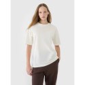 T-shirt oversize gładki damski 4F 4FRSS25TTSHF2694-11S 4f