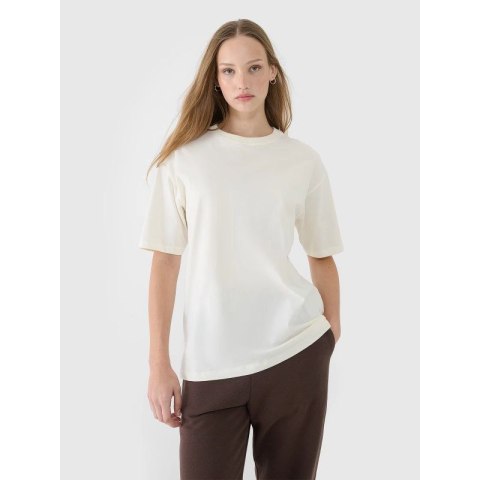 T-shirt oversize gładki damski 4F 4FRSS25TTSHF2694-11S 4f