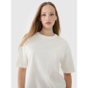 T-shirt oversize gładki damski 4F 4FRSS25TTSHF2694-11S 4f
