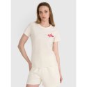 T-shirt regular z nadrukiem damski 4F 4FRSS25TTSHF2693-11S 4f