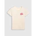 T-shirt regular z nadrukiem damski 4F 4FRSS25TTSHF2693-11S 4f