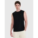 Tank top regular gładki męski 4F 4FWMM00TSLEM125-20S 4f