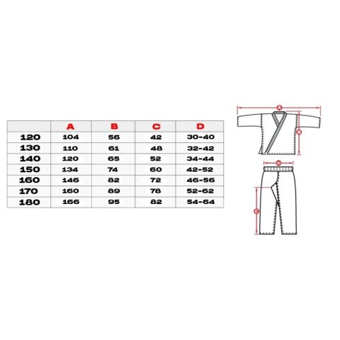 Kimono do karate dla dziecka + PAS Gratis - DBX BUSHIDO ARK-3102 120 cm DBX Bushido
