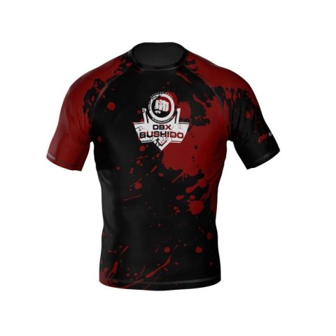 Koszulka kompresyjna "Blood" typu Rashguard powstała z materiału DBX MORE DRY M DBX Bushido