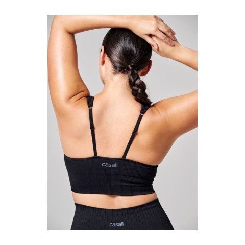 Stanik treningowy CASALL Seamless Rib Padded Sports Bra czarny Casall