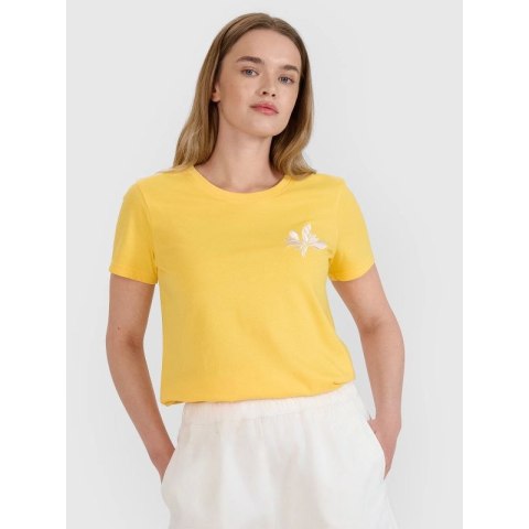 T-shirt regular z nadrukiem damski 4F 4FRSS25TTSHF2693-71S 4f
