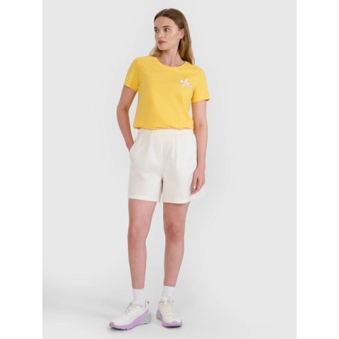 T-shirt regular z nadrukiem damski 4F 4FRSS25TTSHF2693-71S 4f