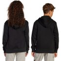 Bluza dla dzieci adidas Essentials Full-Zip czarno-biała JD6494 Adidas