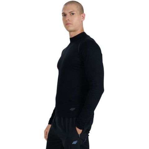 Koszulka męska longsleeve 4F M417 głęboka czerń 4FWAW25TFLOM417 20S 4f